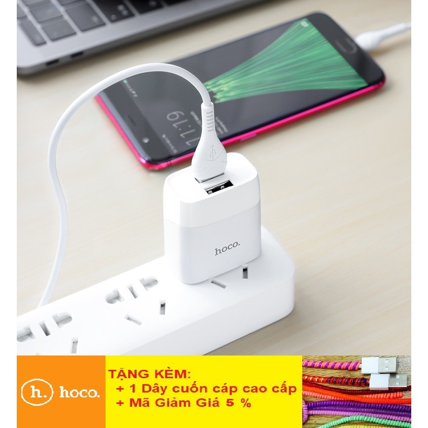 Bộ Củ Cáp Sạc Samsung Android Micro USB Hoco C73 Hàng Chính Hãng Bảo Hành 1 năm