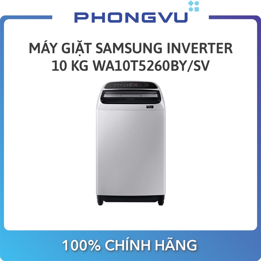 Máy giặt Samsung Inverter 10 kg WA10T5260BY/SV - Bảo hành 24 tháng - Miễn phí giao hàng TP HCM