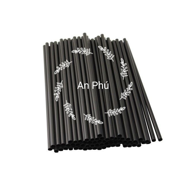 500g Ống hút thẳng phi 5 phi 6 màu đen màu dạ quang