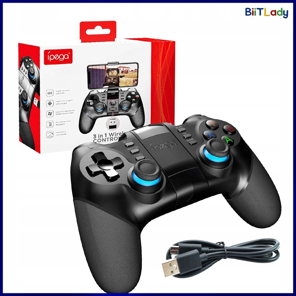 Tay cầm chơi game IPEGA PG - 9156 Gamepad có 2.4GHz USB Receiver - Đen