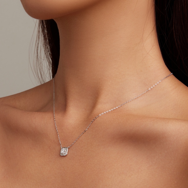 BAMOER Dây ChuyềN bạc 925 ĐíNh Đá Zircon ThờI Trang Cho Nữ