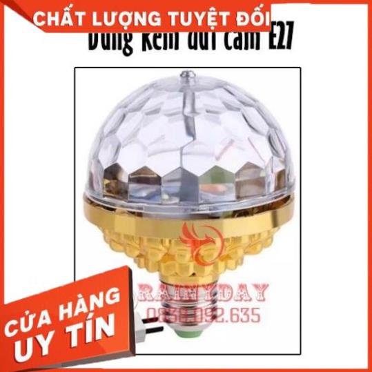Đèn led xoay 7 màu vũ trường nháy chớp theo nhạc bay phòng sân khấu hiệu ứng 360 độ kèm đui cắm E27 (GIÁ SỈ )