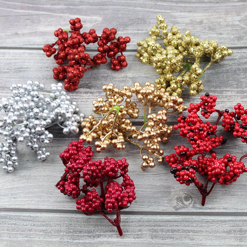 Chùm quả cherry các mẫu quả trang trí cây thông trang trí vòng nguyệt quế - Phụ kiện Giáng Sinh đẹp