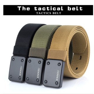 Dây nịt vải dù nylon dạng xỏ lỗ đôi kiểu mới vải dù canvas nylon phong cách lính dày dặn cứng cáp 4mm