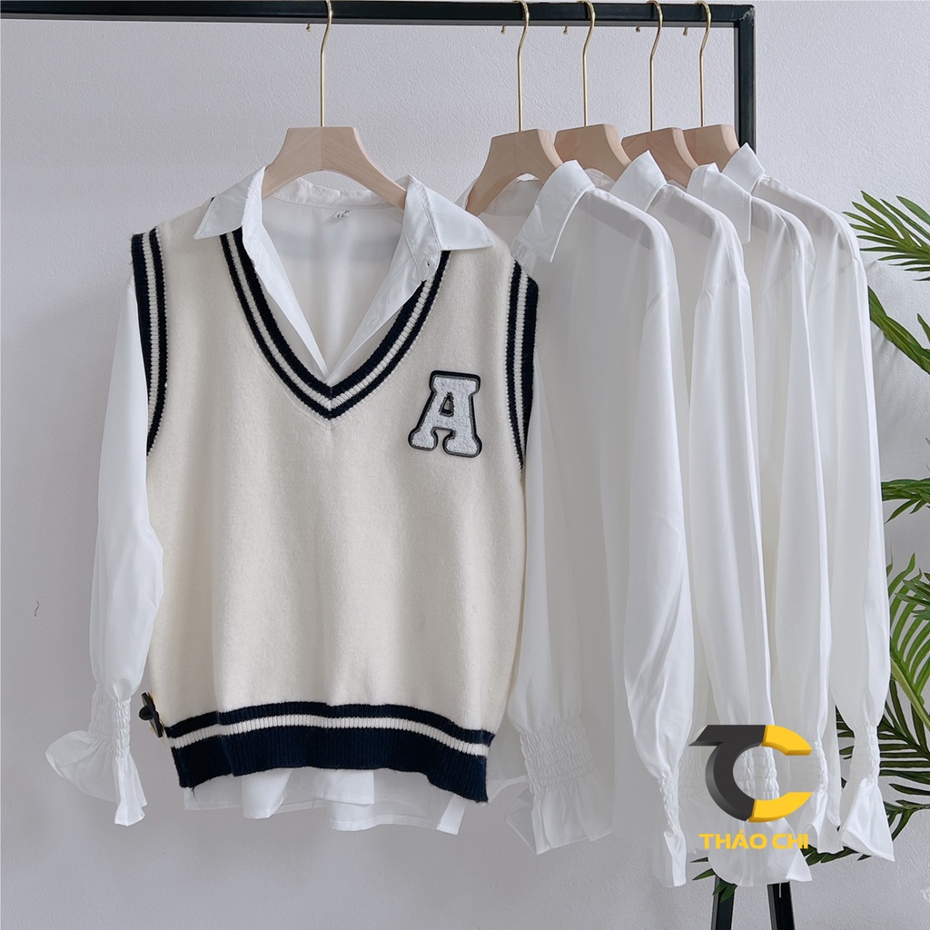 Áo sơ mi chun tay cổ đức kiểu dáng trẻ trung, dáng suông | BigBuy360 - bigbuy360.vn