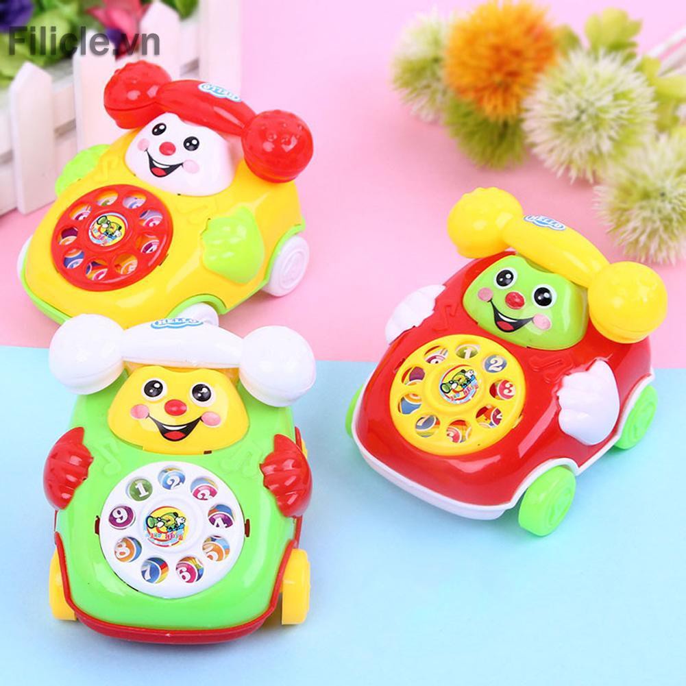 Đồ chơi Plastic Smile Cartoon Simulation Phone Car Educational Infant Kids Toy Gift