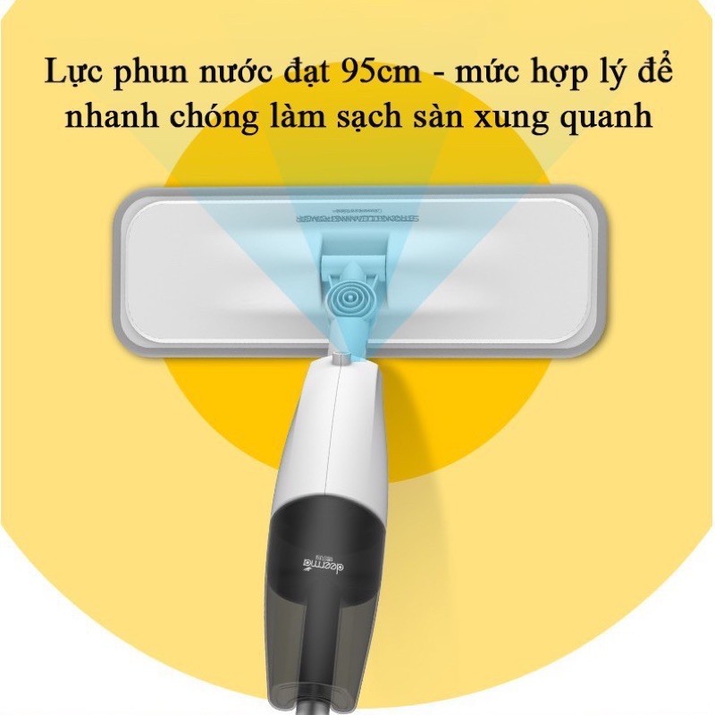 [ Ảnh Thật ] CÂY LAU NHÀ THÔNG MINH 2 TRONG 1 DEERMA TB800 , BÔNG LAU SỢI CARBON , THẤM HÚT TỐT