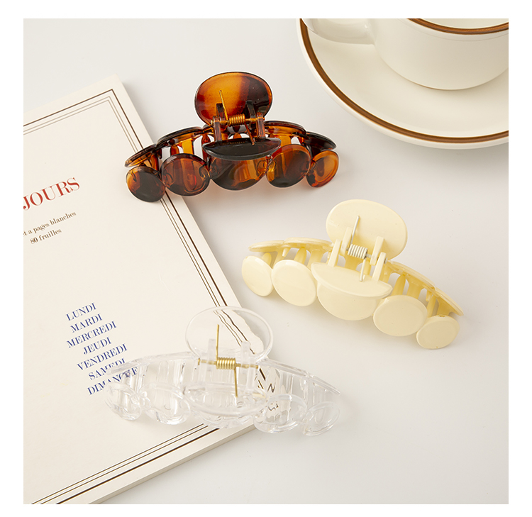 Kẹp Tóc Đính Hạt Nhựa Acrylic Phong Cách Hàn Quốc