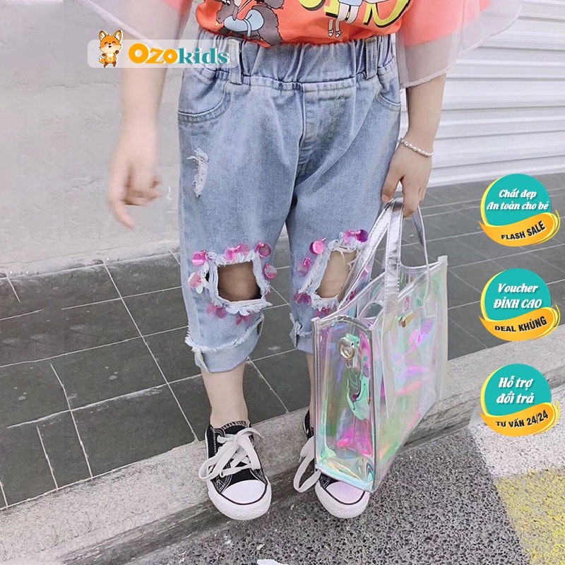 Quần bò bé gái LOBY cạp chun Q0106015 (1-7 tuổi)