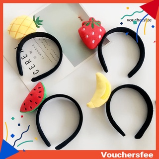 Băng Đô Cài Tóc Hình Dưa Hấu / Dâu Tây Nhồi Bông Dễ Thương Cho Bé Gái