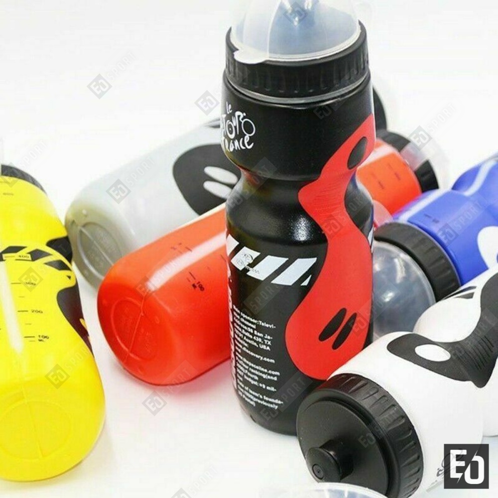 Bình Nước Xe Đạp Thể Thao Bằng Nhựa 750ML  +  Móc Sắt Ốc Vít Theo Màu -EO.sportDZ