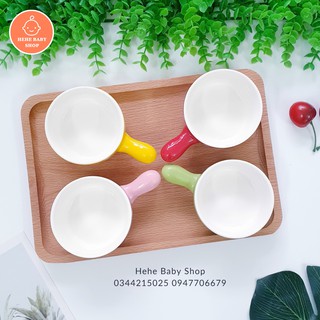 Bát Chén Sứ Ăn Dặm Hình Gáo Chấm Bi Cho Bé 100ml