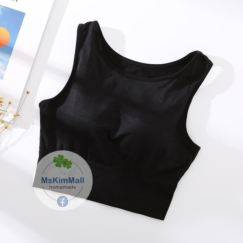 Áo bra tập Gym cotton CAO CẤP ôm dáng THOÁNG MÁT - Mút tháo rời | BigBuy360 - bigbuy360.vn