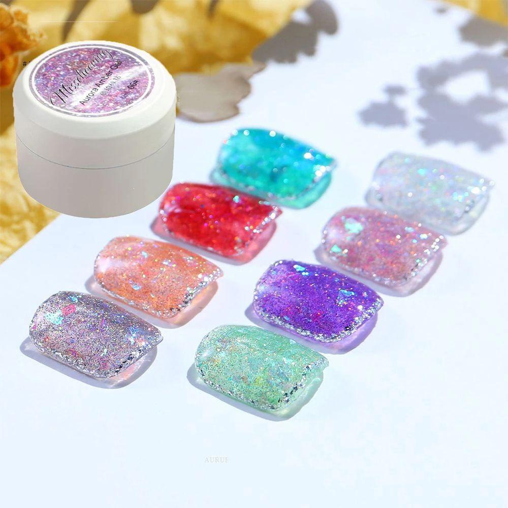 Gel Sơn Móng Tay Kim Tuyến Lấp Lánh Bán Vĩnh Viễn Chuyên Dụng Cho Salon