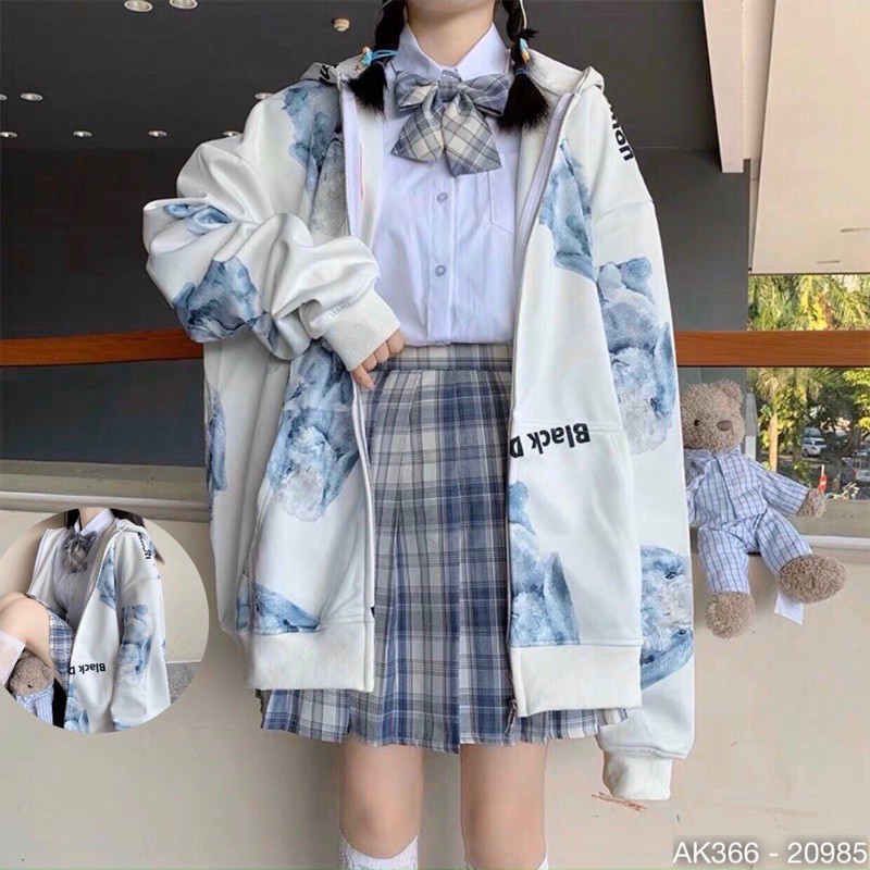 Áo Khoác Nỉ Bông Nữ Nam Cao Cấp Chất Nỉ 3D Hàng Quảng Châu Khoác Thun Nỉ Cao Cấp DEMON 3D - AK3366