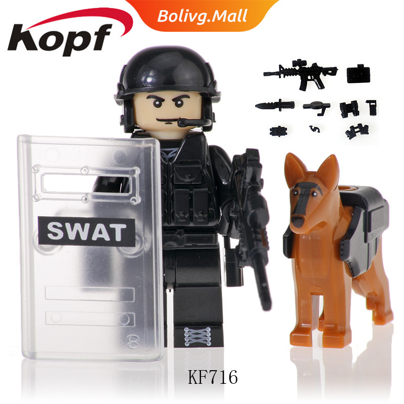 Bộ Đồ Chơi Lego Xếp Hình Cảnh Sát Kf6067 Swat Thú Vị Cho Bé