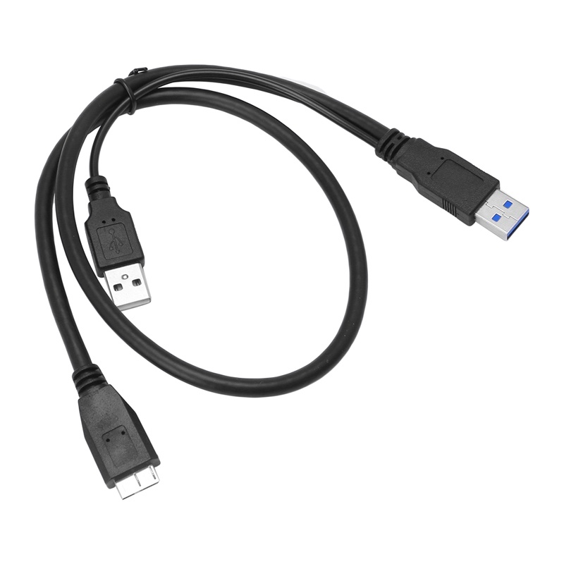 Dây cáp chữ Y kết nối USB 3.0 2 cổng Type A sang Micro B