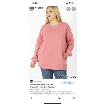 Áo nỉ cổ tim bigsize vnxk