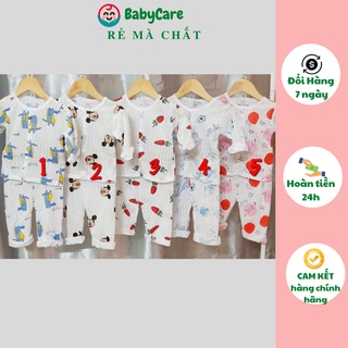 Sale! Bộ quần áo trẻ em cotton giấy Dài tay chui  cho bé trai và bé gái 3-15kg