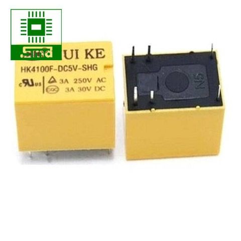 Rơ le 6 chân 3A 2 cặp cực HK4100F Huike relay hK4100F-DC5V-SHG hK4100F-DC12V-SHG 5V 12V 24V SHG hK4100F-DC24V-SHG