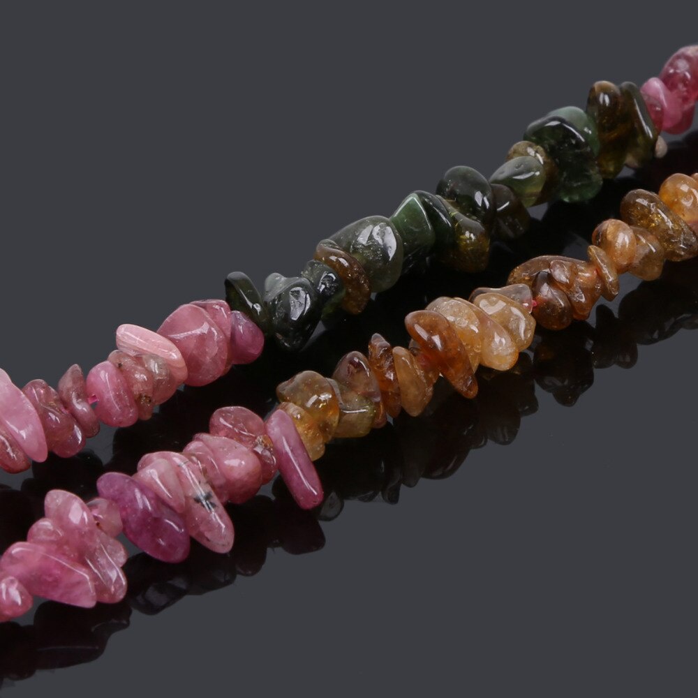 Chuỗi Hạt Đá Tourmaline Tự Nhiên 5-8mm Nhiều Màu Sắc Dùng Làm Trang Sức Thủ Công