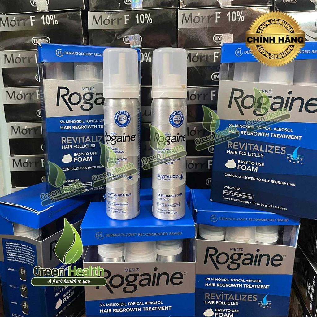 Thuốc mọc râu tóc Minoxidil 5% Foam Rogaine