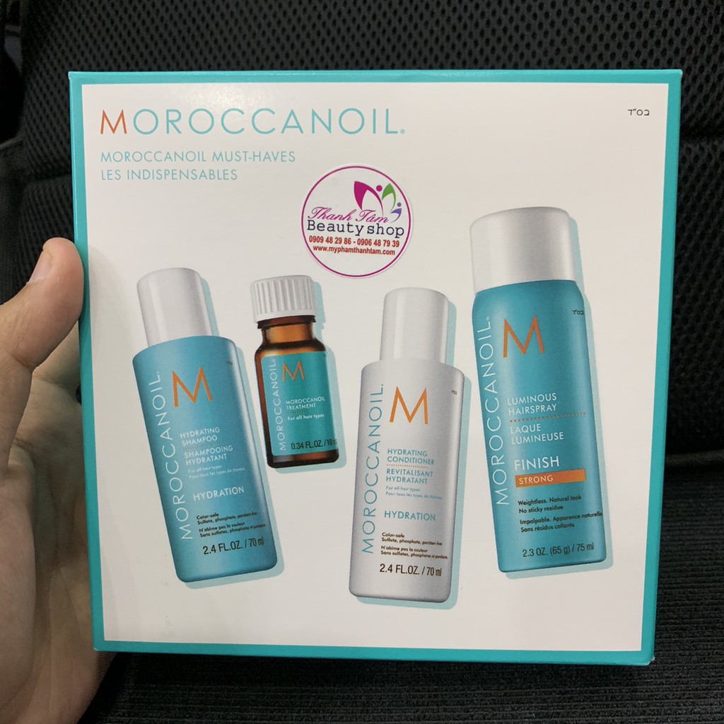 Chính hãng  Moroccanoil TRY ME KIT - Bộ dùng thử DƯỠNG ẨM Hydration