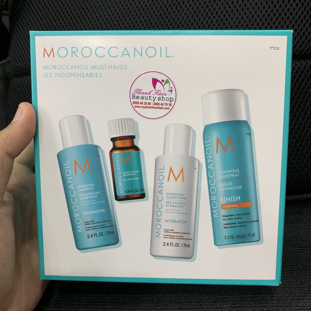 🌼Chính hãng 🌺 Moroccanoil TRY ME KIT - Bộ dùng thử DƯỠNG ẨM Hydration