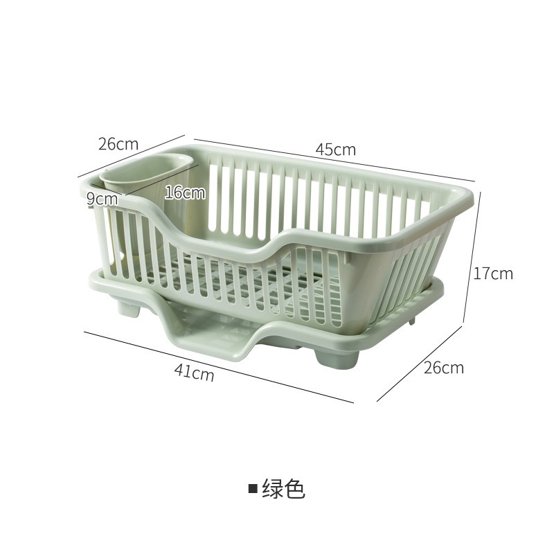 Rổ úp đựng bát chén đĩa có khay hứng thoát nước tiện lợi