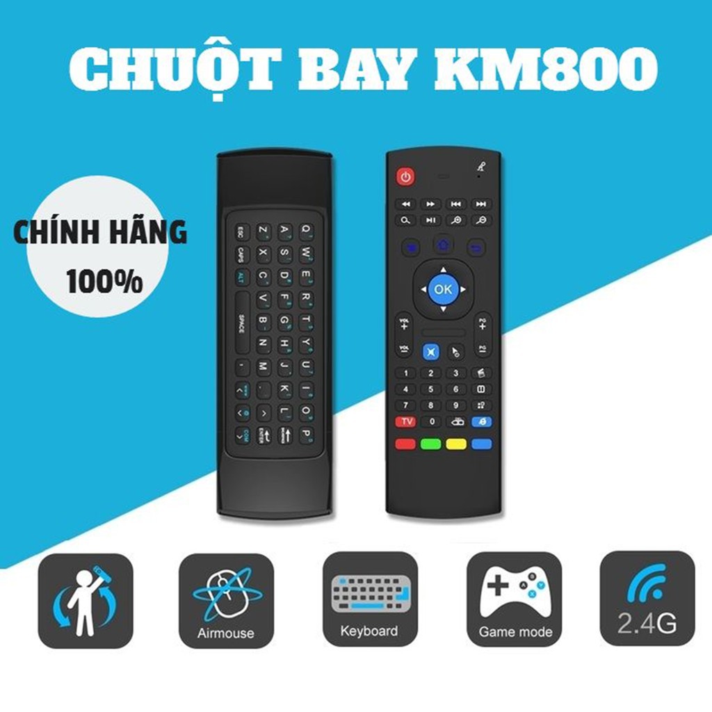 Chuột Bay Kiêm Bàn Phím Không Dây KM800 Cho Android Box, Smart TV
