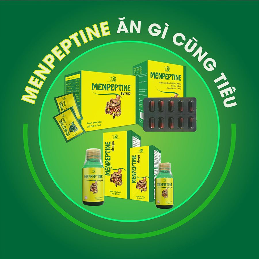 SIRO MEN TIÊU HÓA MENPEPTINE HỘP 20 GÓI