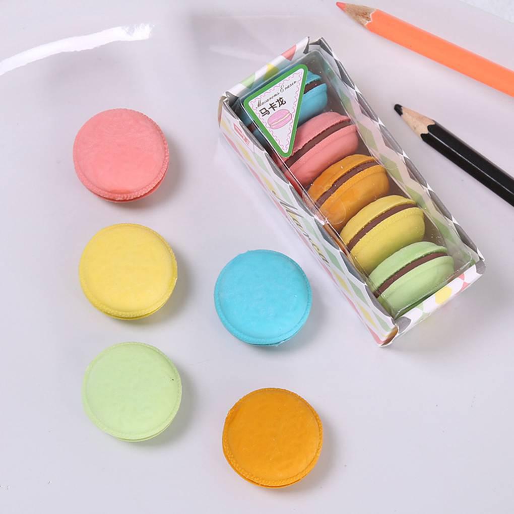 Set 5 Cục Tẩy Mềm Hình Bánh Macaroon