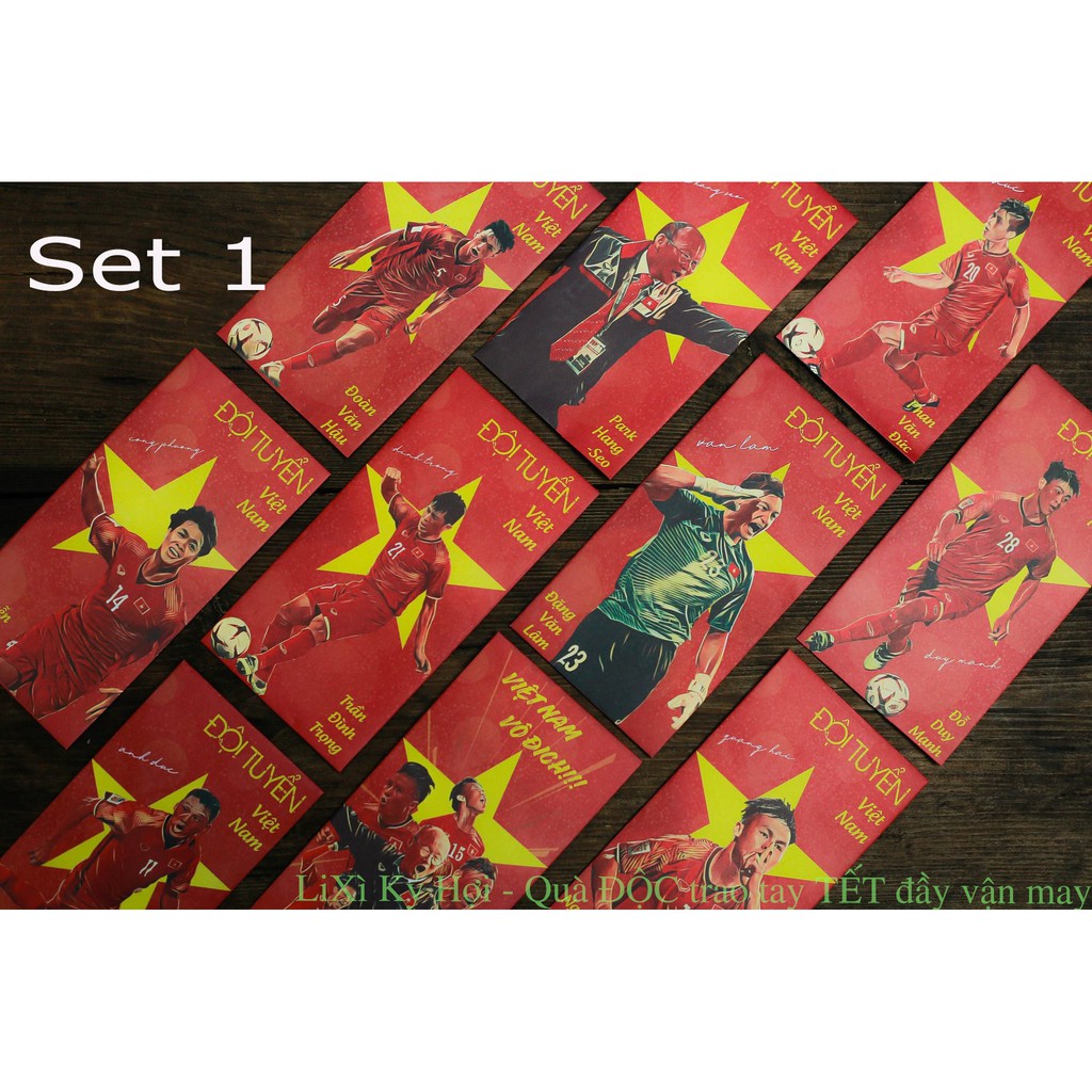 Set Bao lì xì Đội Tuyển Bóng đá Việt Nam