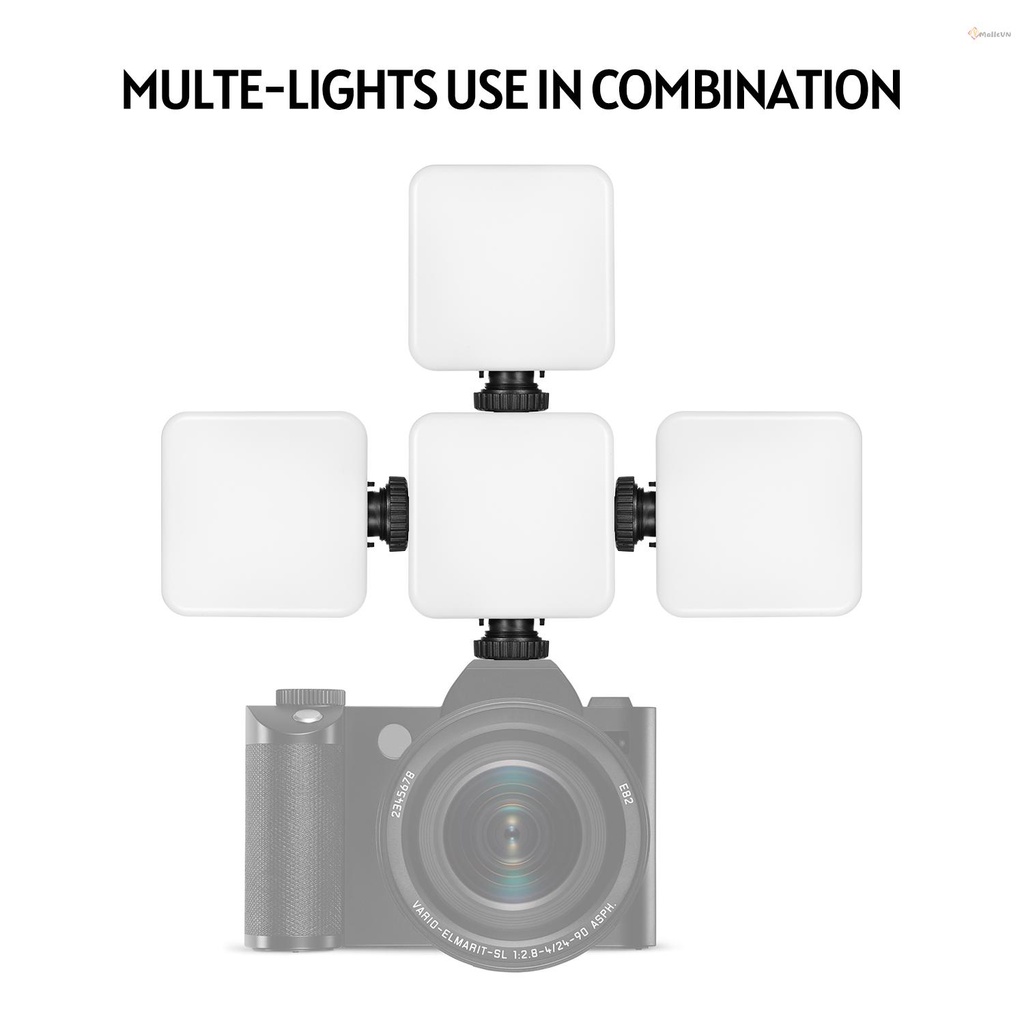 Đèn LED chụp ảnh Andoer KM-72B Mini đa năng màu RGB với cổng sạc Type-C có thể điều chỉnh