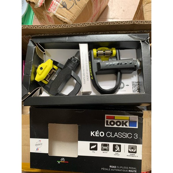 Pedal bàn đạp xe đạp Look kéo classic 3 kèm can chính hãng