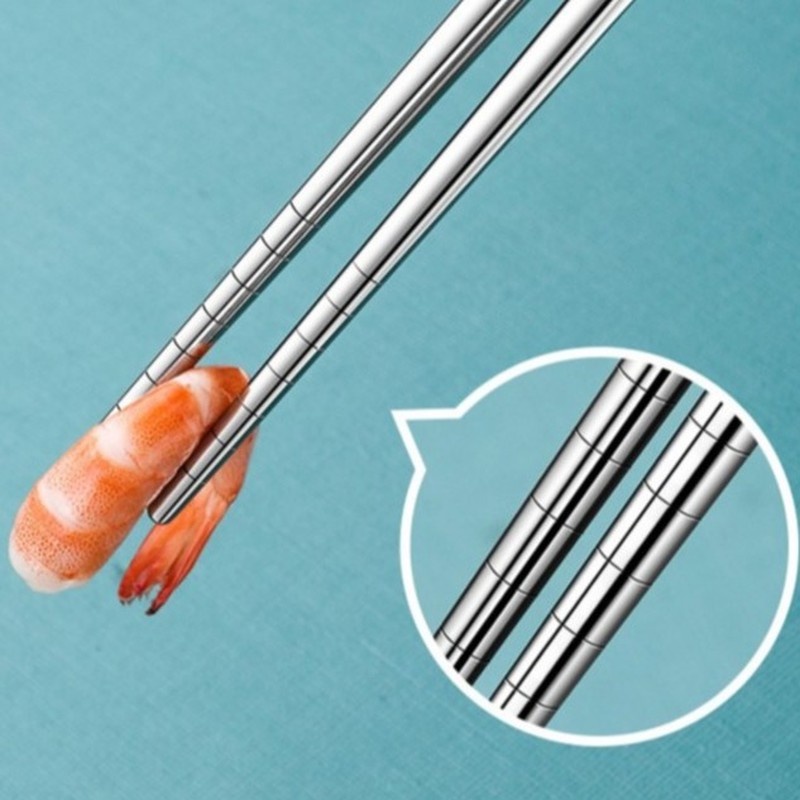 1 đôi đũa ăn bằng thép không gỉ 304 cao cấp