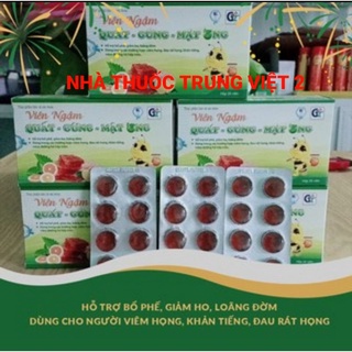 VIÊN NGẬM HO QUẤT - GỪNG - MẬT ONG - Hộp 24 viên