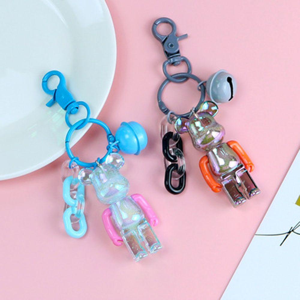 NICKOLAS Móc Khóa Hình Gấu Trong Suốt Đáng Yêu