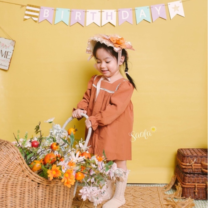 Váy Bé Gái Tay Dài Tiểu Thư Xinh Đẹp - DRC021 - SAOLA KIDS CLOTHING