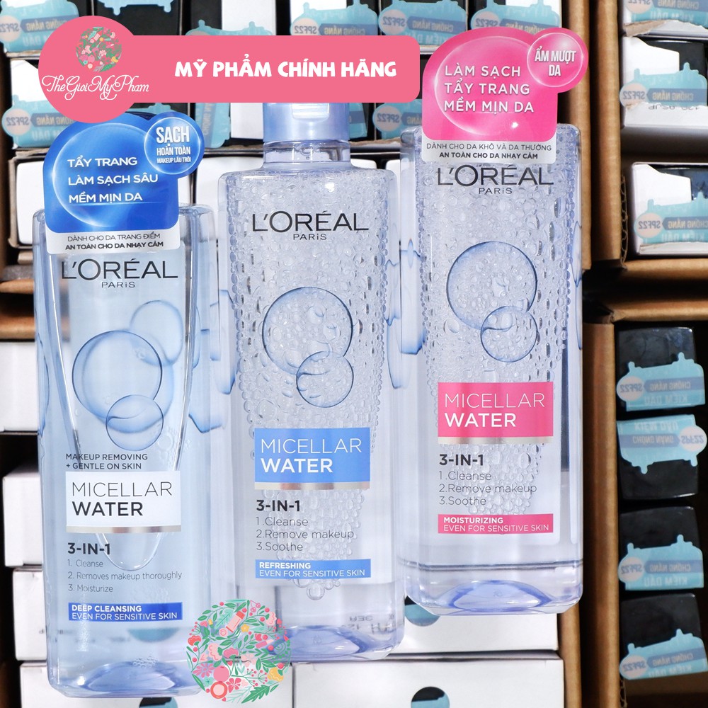 Nước Tẩy Trang Loreal Paris 3-in-1 Micellar Water 5.0