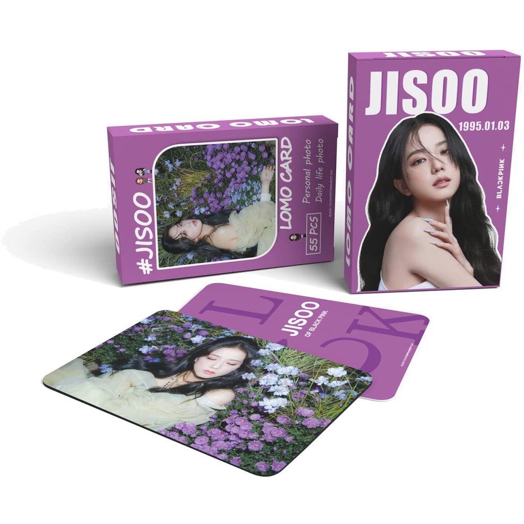 Bộ 55 thẻ ảnh Lomo card bo góc Blackpink các thành viên