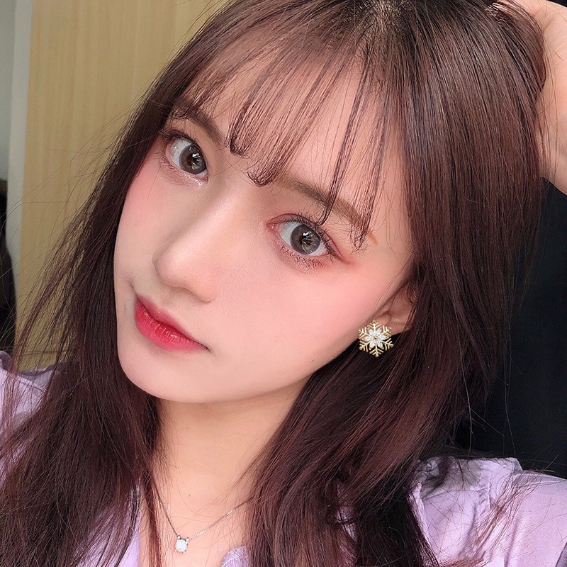 Khuyên Tai Hình Bông Tuyết Giáng Sinh Dễ Thương