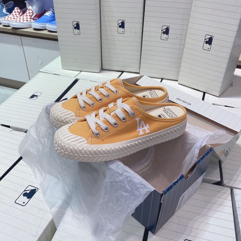 Giày thể thao Sneaker MLB Mule Đạp gót Playball Origin màu Vàng