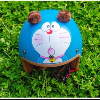 Mũ bảo hiểm 3/4 Doremon, Pikachu - Nhựa ABS Độ Bền Cao, Quai Cải Tiến 2019 - Phụ Kiện Ngoài Trời