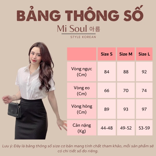 Áo sơ mi nữ tay ngắn công sở màu trắng chất kate lụa thanh lịch MISOUL Thời trang nữ xuất khẩu 110