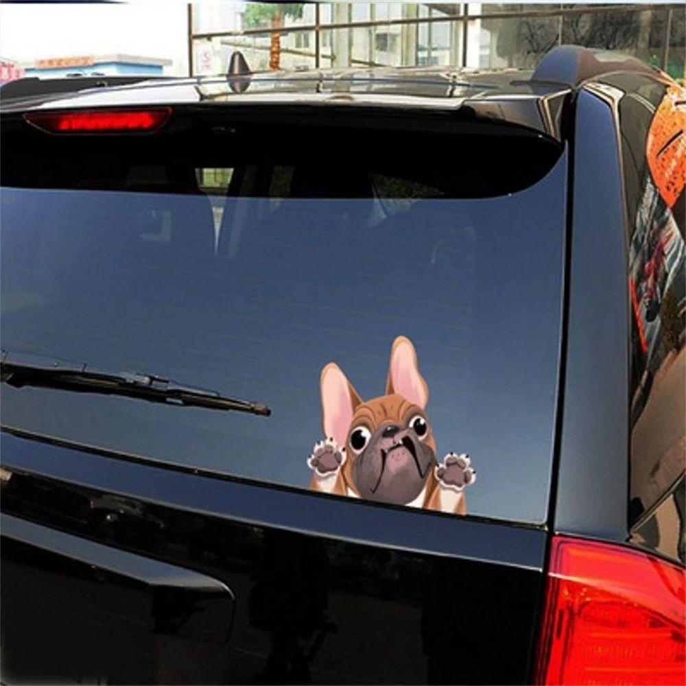 Sticker Dán Trang Trí Xe Hơi REBUY1 Chống Nước Hình Chó Bull