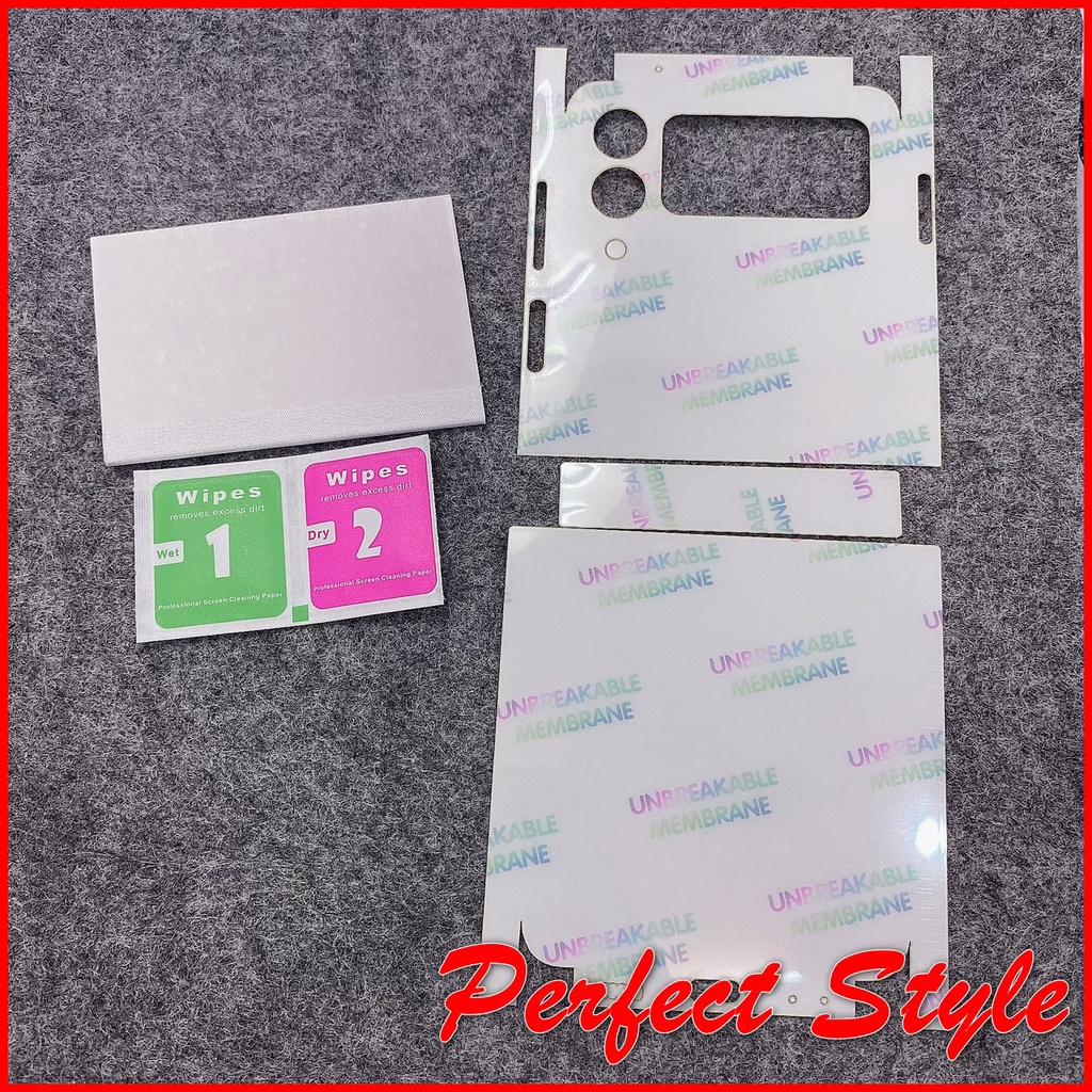 Miếng dán PPF Samsung Galazy Z Fold 2 3 4 / Z Flip 3 4 Chịu Lực Chống Trầy Xước Tuyệt Đối ( trong - nhám chống vân tay )