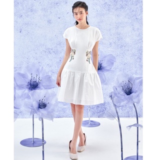 Olv - đầm anna sided embro dress