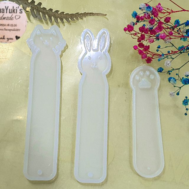 Khuôn silicon tự làm bookmark sáng tạo trong Resin,Jesmonite.