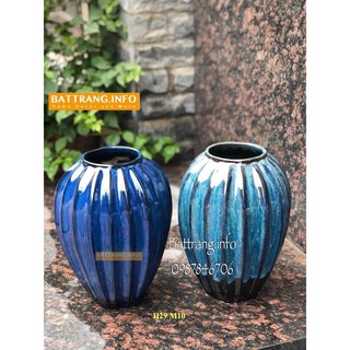 lọ xoài khía men hoả biến - gốm sứ Bát Tràng, lọ hoa trang trí